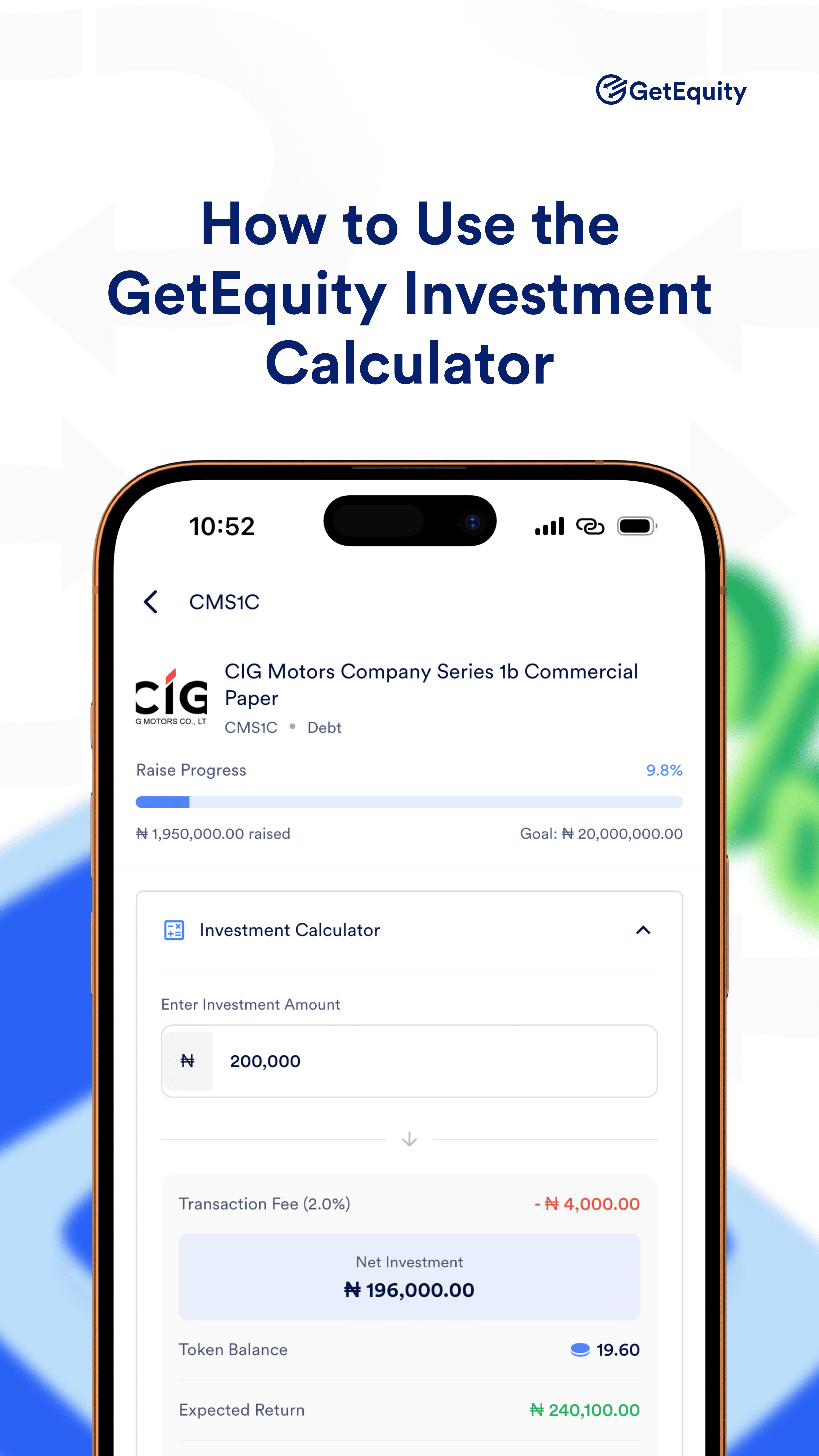 How to use the GetEquity calculator